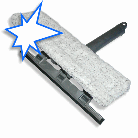 Fensterreiniger mit Mikrofaser und Gummilippe, 2tlg. Fensterreiniger mit Mikrofaser und Gummilippe, 2tlg.